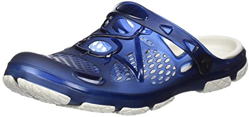 Homme Sabots Plastique Plage Hopital Jardin Été Pantoufles Anti-Glissement Sandales Noir Bleu Jaune 41-45 Bleu 46
