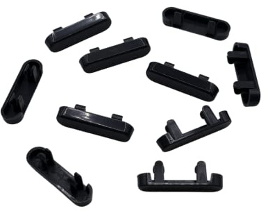 Lot de 10 bouchons de drainage de rechange en UPVC (gris anthracite)