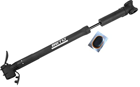 Beto Fahrrad Doppelkopf Luftpumpe CMF Rahmenpumpe S inkl. Schlauchflicken