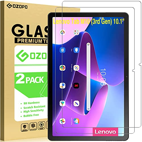 GOZOPO [2-Pack] Schutzfolie für Lenovo Tab M10 (3rd Gen) 25,7 cm (10,1 Zoll), Kratzfest Gehärtetem Displayschutzfolie für Lenovo Tab M10 3rd Gen 10.1 TB-328F/ TB-328X