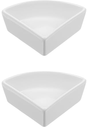 BESPORTBLE Rodipet Ecktoilette 2 Stück Hamster Futternapf Dreieckig Keramiknapf Futternapf Hamster Trinknapf Hamsternapf Futterspender Futterbecken Heimtierbedarf