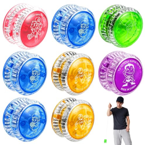 kiwkww 8PCS Magic Yoyo, Responsive Yoyo Fit for Daily Practice