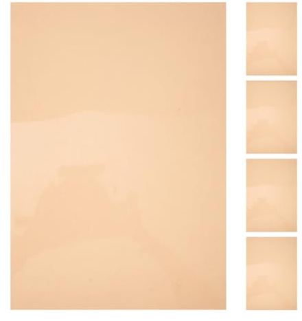 ADOCARN 5 Ark Färgfilm för Belysning PVC Transparent Orange Ljusfilter Gel Flexibel och Lättanvänd för Färgkorrigering för Fotografering och Videoinspelning Bärbar och Mångsidig Användning