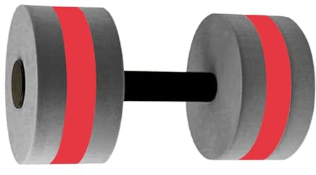KTUXZCI Barra de mancuernas acuática para fitness acuático. Flotador de mancuernas de EVA para entrenamiento de fuerza y sesiones de aeróbic en piscina, Gris, 28.3 x 15 cm