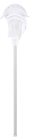 MENDUNER Professional Lacrosse Stick 30 Inch for Men | Aviation Aluminum Handle Mesh Pocket Non Slip Grip for Training (White)