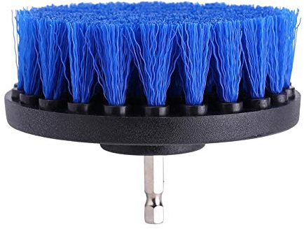 Brosse de Nettoyage Électrique pour Perceuse, 4 Pouces, Bleue, pour Tapis, Sols, Vitres et Carrelage, avec Fonction Polissage