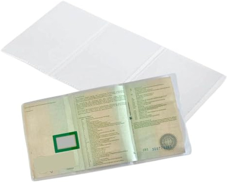 Olanmarp fordonsregistreringsbevis fodral 3 delar, vikbart, transparent, glasklt, bilsedelöverdrag DE, robust, rivbeständigt, ftalatfritt, livsmedelssäkert, 100 % återvinningsbart, PVC Made in Germany
