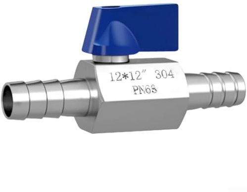 Válvula de bola hidráulica de doble pagoda de acero inoxidable 304 para tuberías de agua y para mangueras, diseñada para una mayor resistencia a la presión y funcionalidad fiable de encendido/apagado