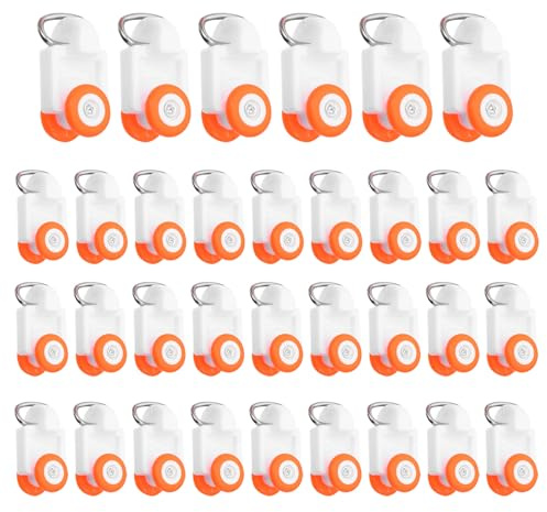 Gatuida roulettes Orange pour Rails de Rideaux 100 Pièces pour Plastique Glissières Silencieuses Supportant Tissus Lourds, pour Grandes Fenêtres et Bureaux
