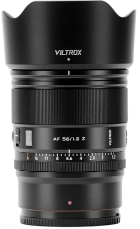 VILTROX 56mm F1.2 Pro Z, AF 56mm f/1.2 Z para Montura Nikon Z, Objetivo Retrato de Gran Apertura F1.2 para Nikon Z Mount Z5 II Z6 II Z7 II Z8 Z9 Zf Z6 III Z7 Z50 Z50 II Z30 Zfc ZR