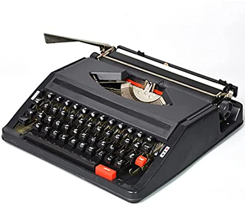 Vintage skrivmaskin - Retro manuell skrivmaskin i Red-Blackkeyboard Creative Mechanical English Typewriterlying Free Writing Vintage-inspirerad Functional Home Deco