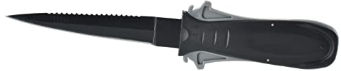 SEAC Sharp, Safety Knife for Spearfishing, black protective Coating, 3.54 inches