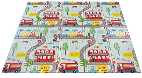 Calma Dragon Baby Spielmatte - Faltbar, rutschfest, gepolstert und stoßfest, wasserdicht und tragbar Spielmatte. Beste krabbeldecke für Baby, Säuglinge, Kleinkinder und Kinder - 200 x 180 x 1,5cm