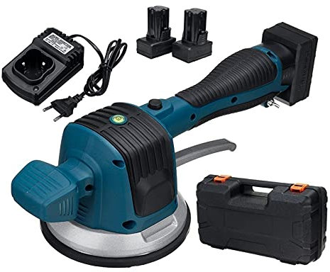 Piastrellista a Batteria, Martello Vibrante per Piastrelle in Gomma con Impugnatura Antiscivolo | Ventose in Alluminio | capacità di carico di 100 kg | per la Posa di Piastrelle e Rivestimenti