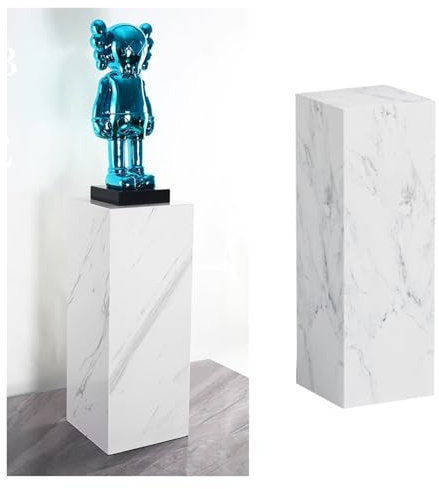 Pedestal de cubo de madera, soporte de exhibición resistente con columnas huecas para esculturas y decoraciones de fiesta
