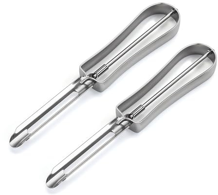 Stainless Steel Potato Peeler Set - 2PCS 16.2cm Multifunctional Swivel Vegetable Peelers for Effortless Food Prep and Cleaning in The Kitchen