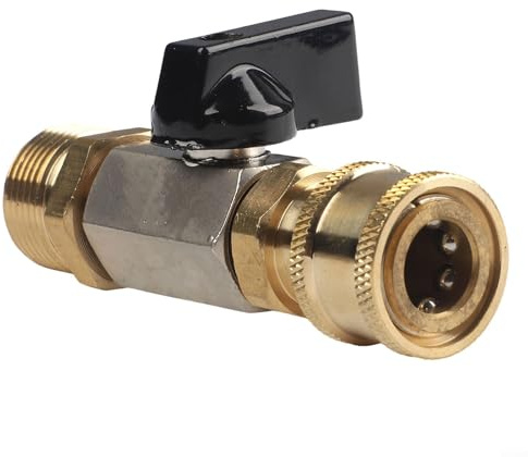 Adaptador M22 de 14 mm con válvula de bola de precisión para manguera directa montada en control de encendido y apagado en lavadoras a presión (adaptador)
