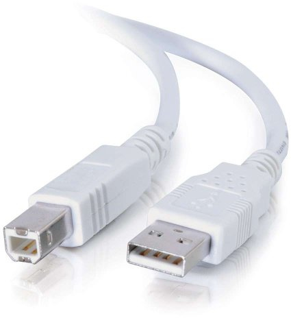Cables To Go 13401 USB 2.0 A Male to B Male Cable, White (15 Feet)