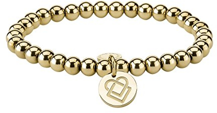 LIEBESKIND BERLIN #keeploving Beads 6mm mit Logotag in Edelstahl, 17 cm (gold)