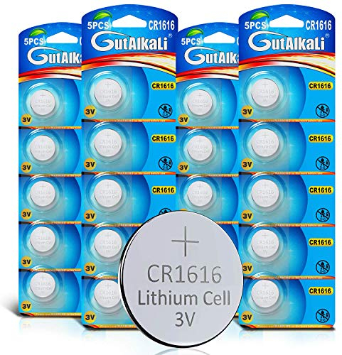 GutAlkaLi 20 Stück CR1616 3V Lithium Knopfzelle Elektro CR 1616 Lithium