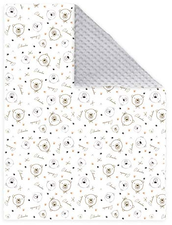 Cichowska for NeedSleep® - Coperta in cotone Minky, 75 x 100 cm, per gattonare, idea regalo per la nascita di una bambina