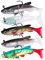 5 Stück Gummifische Zander köder Set, jig Spinner hecht köder Blinker Angeln jerkbait Zander köder zanderfang spinnerbait köderfisch Spinner Angeln Kunstköder Set für Barsch