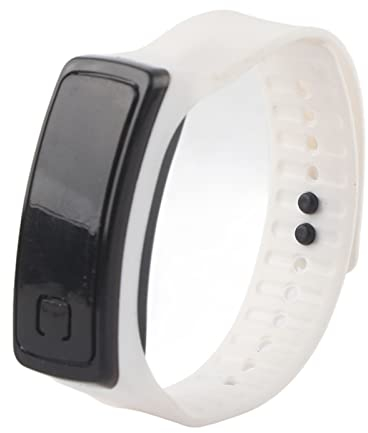 AYNEFY Reloj Rastreador de Actividad Física, Reloj LED, Correa de Silicona Deportiva, Esfera Digital de 12 Horas, Rastreador de Actividad E, Reloj de Ejercicio de Salud, Reloj de Pulsera para(Negro)