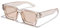 WDZAYXC Vintage Rechteckige Sonnenbrille für Damen Herren Chunky Rectangle Sunglasses Retro Brille UV400 Schutz(Champagne)