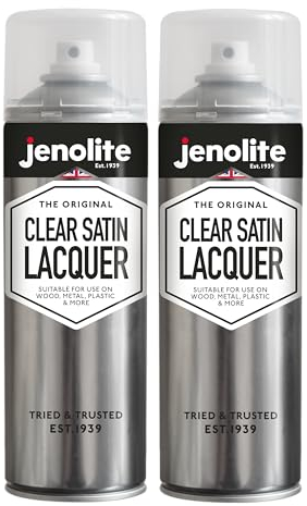 JENOLITE Laque Satinée Transparente | FINITION CRISTALLINE | 2x500ml | Scelle, protège et améliore | Multi-surfaces | Résistant aux UV et non jaunissant | Coffre-fort intérieur et extérieur