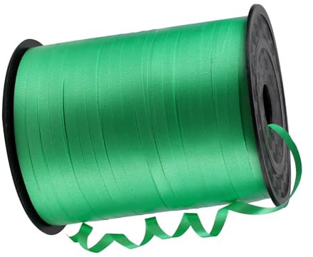 Geschenkband Dunkelgrün 5mm Breit,450M Kräuselband Geschenkbänder,Ringelband, Ballonschnur für DIY-Dekoration,Dekoband für Hochzeit Weihnachten Neujahr Geburtstag Geschenkverpackung Ballonverschlüsse