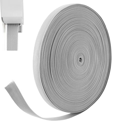 Oungy 50 m Roller Shutter Strap 23 mm, Tear-Resistant Webbing Grey, Durable Roller Shutter Belt Repair Kit, Sturdy Blind Tape 23 mm, Roller Shutter Strap, Roller Blind Strap for Roller Shutters and