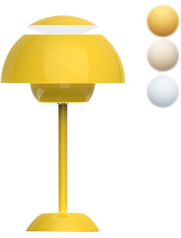 LUPATDY Lampada a Forma di Fungo Senza Fili, 3000K-6000K, Touch Dimmerabile da Tavolo per Camera da Letto, Ufficio, Bar, Ristoranti