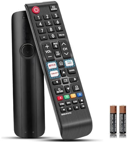 Replacment for Samsung Remote Controls For Smart Tv, Universal Smart Tv Remote With Netflix, Prime Video, Rakuten Tv Buttons For All Samsung Tv (Smart Remote with Battery 2xAAA)