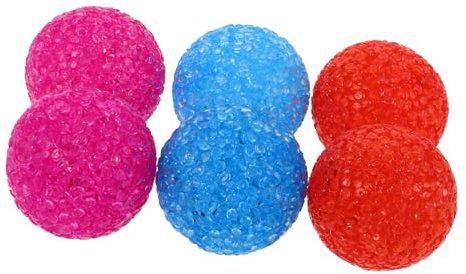 HIAKDOFT Lot De 6 Balles pour Chat avec Clochettes Jouet Balle pour Chaton Plastique 5 Cm Coloris Aléatoire Amusement Intérieur Stimulante pour Chats Et Chatons