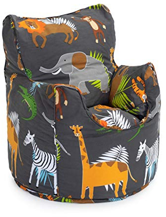 Ready Steady Bed Poltrona per bambini, pouf, comoda mobilia per bambini, morbida e sicura per bambini, per sala giochi, sedia ergonomica (Africa)