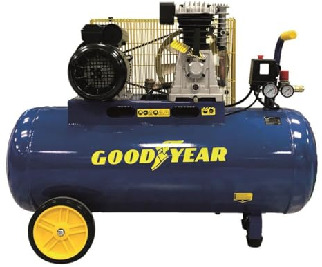 Goodyear - Compressore d'aria 100L a cinghia 3CV 2250W 10 bar flusso aria 350L/min Gy3100B