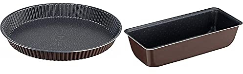 Tefal Perfectbake Moule A Tarte 27cm Aluminium 100% Recyclé J5548302 & Perfectbake Moule A Cake 28cm Aluminium 100% Recyclé J5547302
