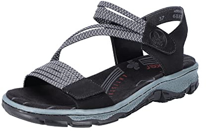 Rieker Damen Trekking-Sandalen 68871-00 Schwarz GR. 40