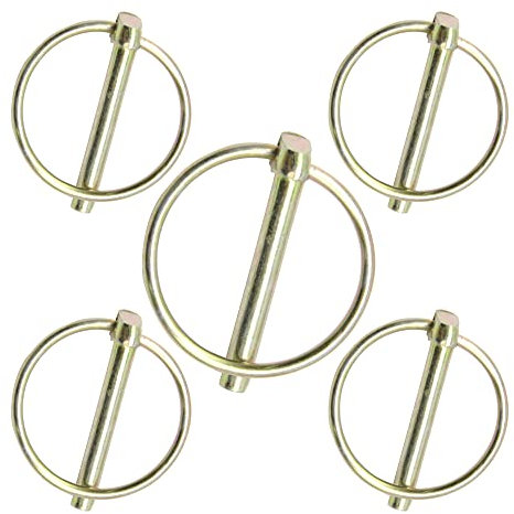 CEEYSEE 5Pezzi Copiglia a Scatto Spine Perni di Collegamento Ø6x45mm Perno a Sfera Girevole Perno di Sicurezza per Auto, Rimorchi, Fuoristrada,Camion, Falciatrici, Trattori (Ø6mm x 45mm)
