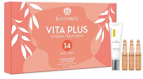 JEAN D'ARCEL VITA PLUS Vitamin Treatment – 14-Tage Vitamin-Booster Ampullenkur für Glow & Vitalität – Mit Retinol, Niacinamid & Hyaluronsäure– 14 x 2 ml + 1 x 10 ml