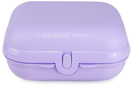 Tupperware Eco+ Brotdose Großer Twin Gr.3 flieder Snackbox Lunchbox+Ausstecher hellblau