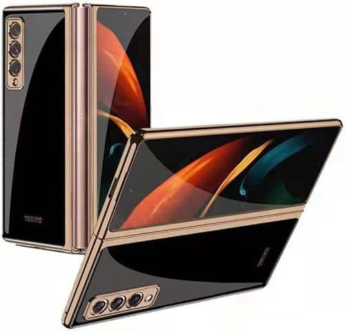 yanzi Compatible with SamSung Galaxy Z Fold 3-5G Smartphone Case[2021]+3D Tempered Glass/Cover Ultra Slim Electroplated Anti-Drop Bumper Protective Mobile Case for Galaxy Z Fold 3-Multi-coloured-12