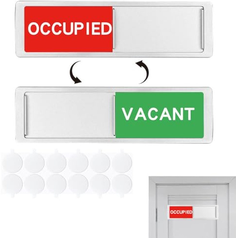 WUSJCOF Panneau Libre/OCCUPÉ Coulissant, 1 pièce, avec aimants et Surface adhésive, Plaque de Porte, d'occupation Officielle pour Bureau