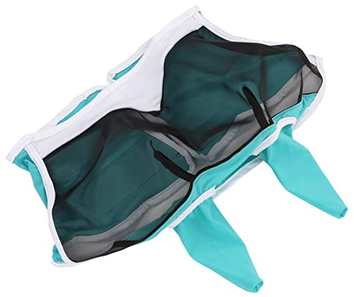 ZASCHMOY Maschera a Mosca a Cavallo con Orecchie - Protezione UV Elastica | Maschera per Gli Occhi Staccabile e Traspirante | Blu e Verde per Comfort Leggero (S)