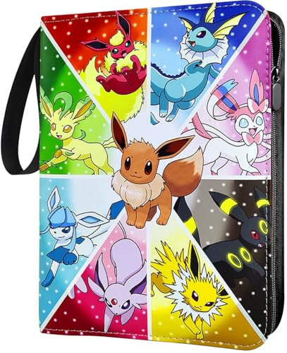 4 Pocket Card Binder, Trading Card Album Binder, Card Collection Book with 50 Pages 400 Pockets, Secure Portable TCG Folder, Perfect Gifts for Birthday Christmas