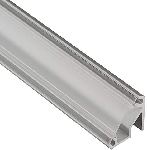 25 Stück LED Profil-99 Alu mit klarer Abdeckung 2000 x 15,7 x 15,8 mm für LED Streifen Aluminium Eckprofil von SO-TECH®️