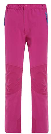 Kinder Outdoor Warm Hose Softshellhose Atmungsaktiv Wasserdicht Kletterhose Rose XS