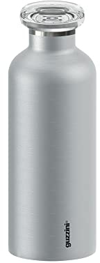 Guzzini - On The Go, ENERGY Bottiglia Termica da Viaggio - Argento, Ø 7,3 x h21,2cm | 500 cc - 11670063