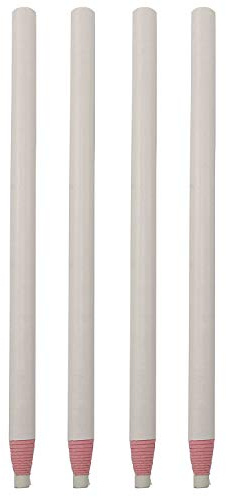 LQ Industrial Sewing Mark Pencil 4PCS White Invisible Erasable Fabric Pencils for Sewing Marking and Tracing Heat Erase Pen Fabric Chalk