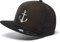 Cap Herren Snapback : Anker - Basecap Herren & Damen Baseball Cap Kappe Mütze Cappy Kappi mit Anker Männer Schwarz (Black/Black)